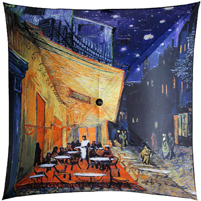 Parapluie - Vincent Van Gogh - Terrasse de café de nuit