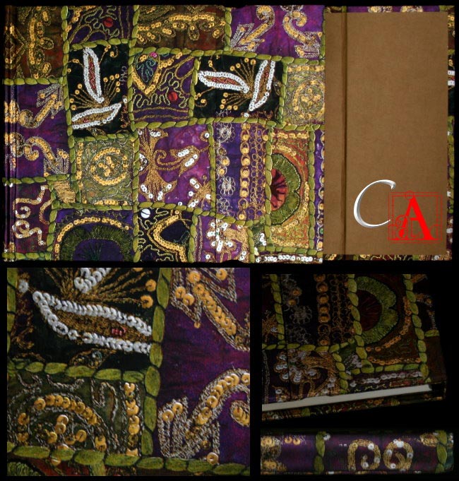Paperblanks Guest Book - Tribal Embroidery : Sequined Garnet