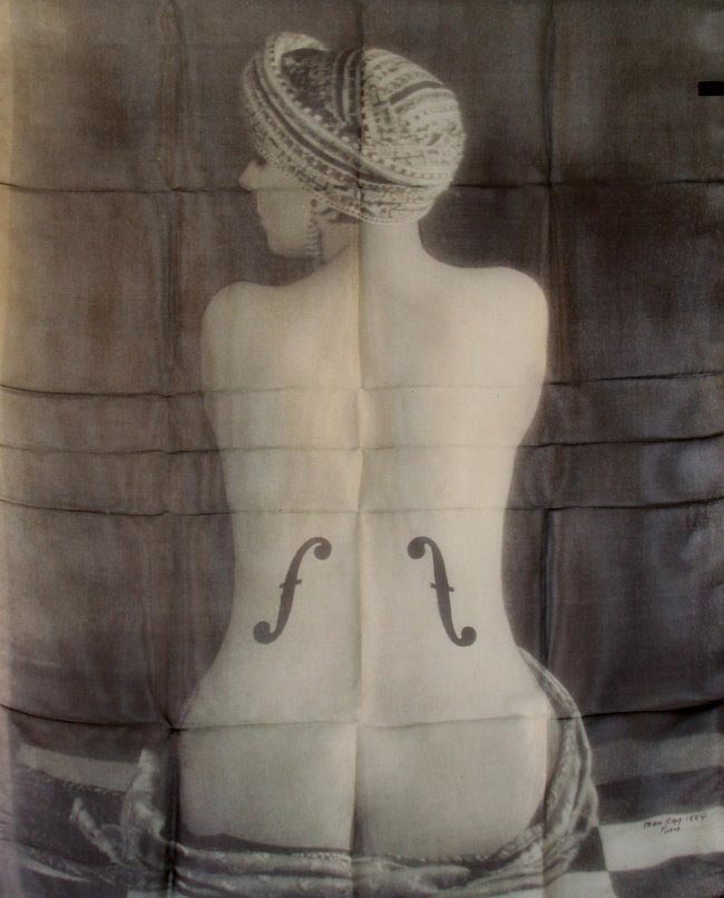 Foulard Man Ray - Le violon d'Ingres (déplié)