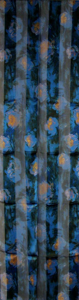 Foulard Monet - Les nymphéas bleus (déplié)