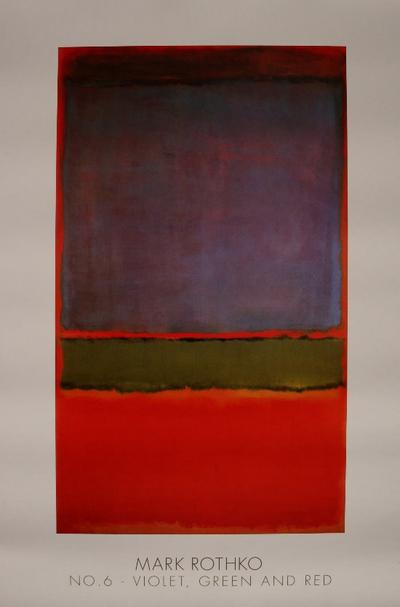 Làmina Mark Rothko - n°6 (Morado verde y rojo 1951)