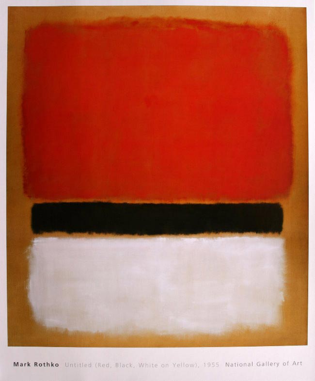 Art Mark Rothko - Red Black white on - 76 x cm