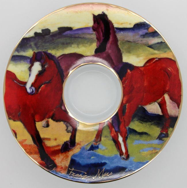Porta-candela Franz Marc : Cavalli rossi