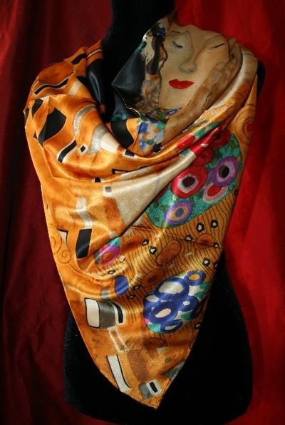 Carré de soie, Foulard Gustav Klimt - Le Baiser