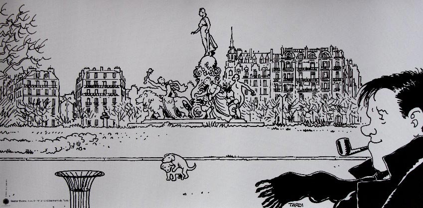 Jacques Tardi - Nestor Burma dans le 11e Arr. de Paris (dos de l'image)