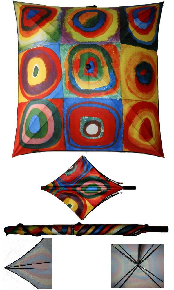 Kandinsky Umbrella - Squares and concentric circles