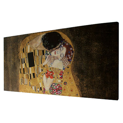 Reproduction sur toile Klimt - Le baiser