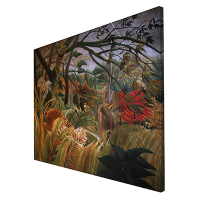 Reproduction sur toile Rousseau - Tigre dans la tempête