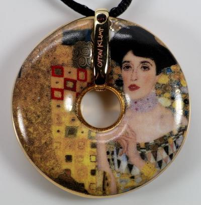 Pendentif en porcelaine Klimt : Adèle Bloch-Bauer