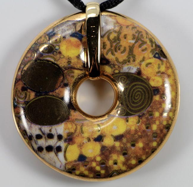 Gustav Klimt Porcelain pendant : Adele Bloch-Bauer