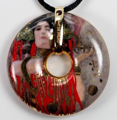 Pendentif en porcelaine Klimt : Hygieia
