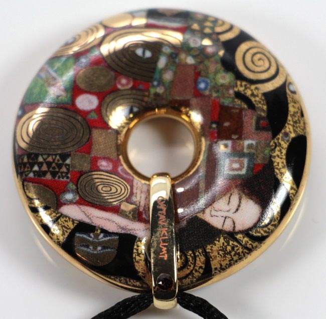 Gustav Klimt Porcelain pendant : Fulfilment
