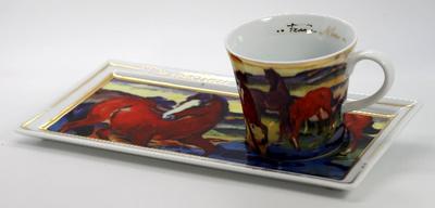Franz Marc coffee set : Red Horses