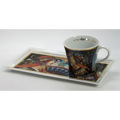 Alfons Mucha coffee set : Zodiac
