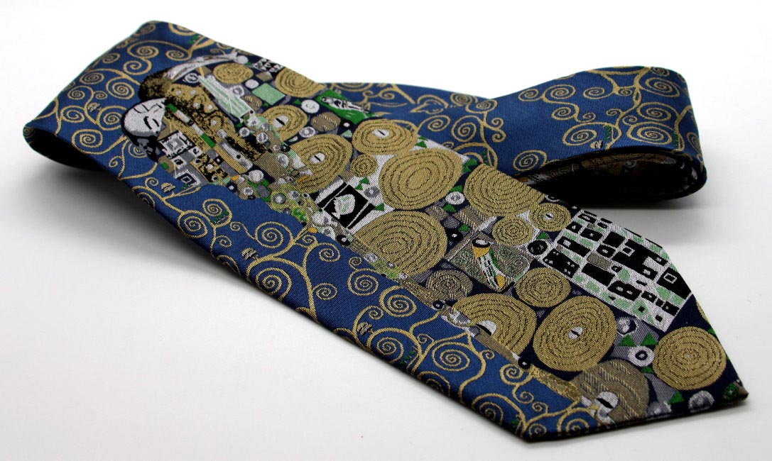 Gustav Klimt Silk tie - Fulfillment (Blue)