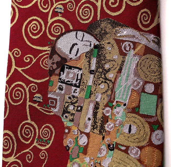 Gustav Klimt Silk tie - Fulfillment  (red)