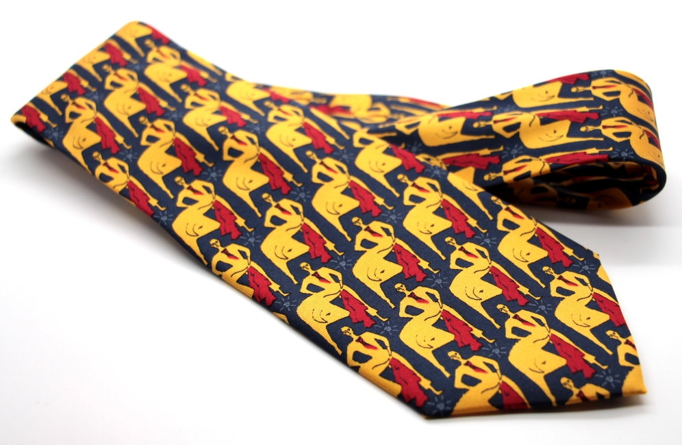 Jean Cocteau Silk tie - Corrida (navy-blue)