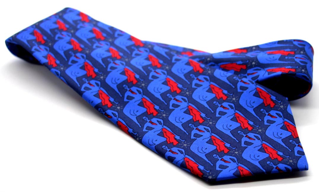 Jean Cocteau Silk tie - Corrida (blue)