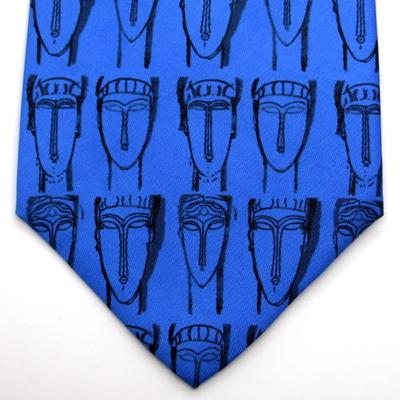 Modigliani Silk tie - Face (Blue)