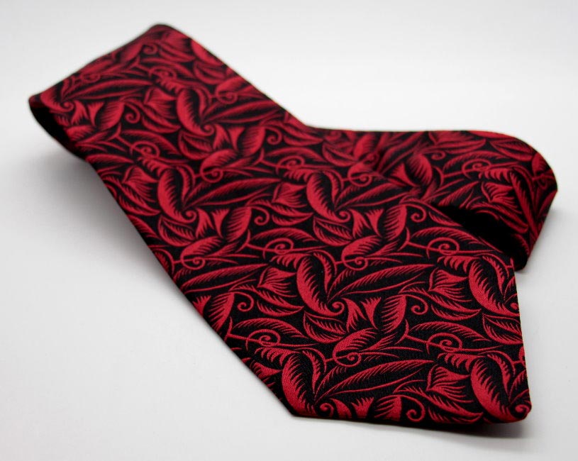 Cravatta Raoul Dufy - Tulipani e Fogli (rosso)
