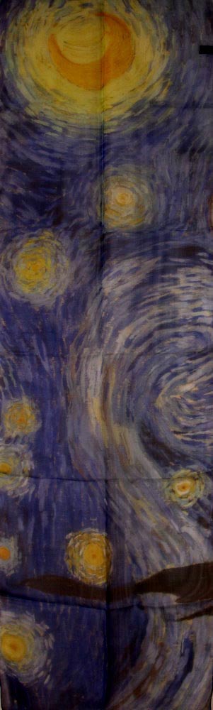 Van Gogh Scarf - Starry night (unfolded)