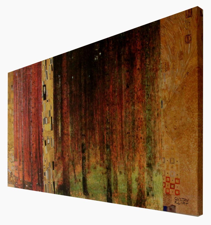 Stampa su tela Klimt - Foresta I