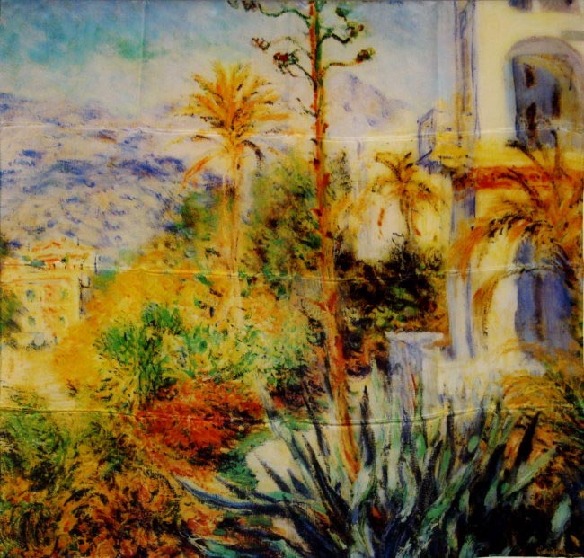 Carré de soie Claude Monet - Villa à Bordighera (déplié)