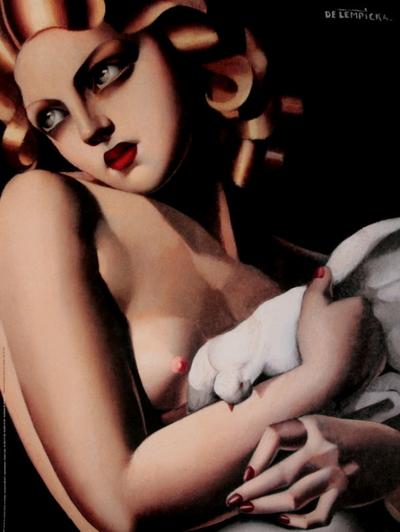 Stampa Tamara De Lempicka - Donna con colomba