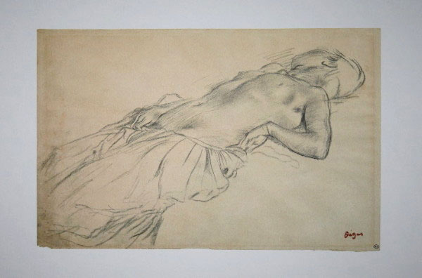 Edgar Degas Art Print - Lying nude