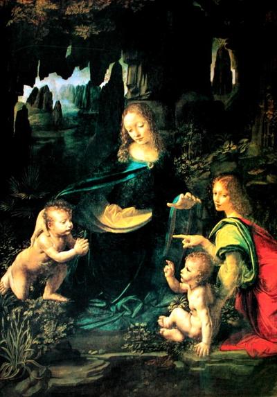 Affiche Leonard De Vinci - Vierge aux Rochers
