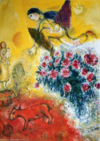 Marc Chagall Art Print - L'envol