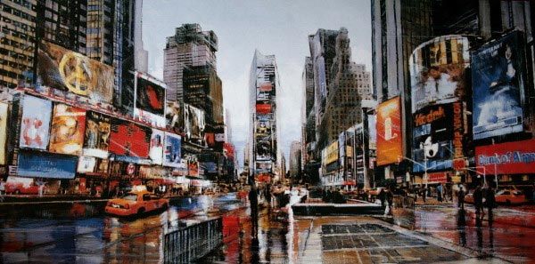 Lámina Matthew Daniels - Evening in Times Square
