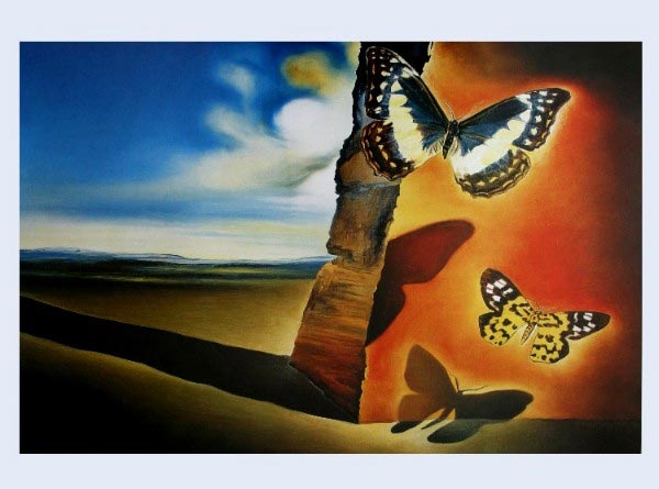 Salvador Dali Art Print - Landscape with Butterflies