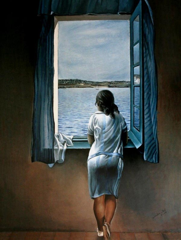 Salvador Dali Art Print - Woman at the window