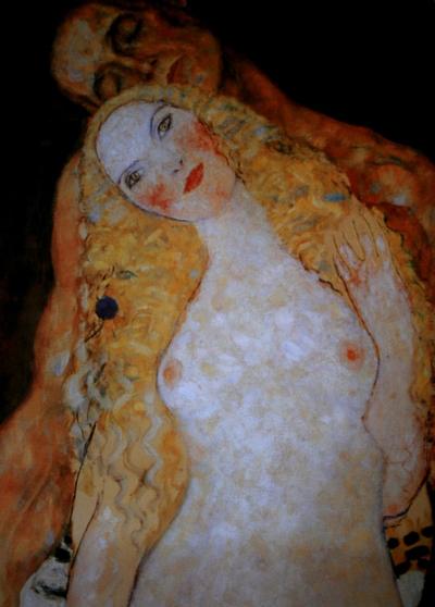 Stampa Gustav Klimt - Adamo ed Eva