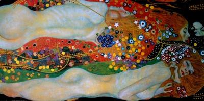Gustav Klimt Art Print - Sea Serpents