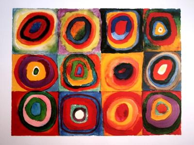Lámina Kandinsky - Cuadrados con Círculos Concéntricos