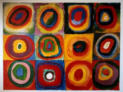 Lámina Wassily Kandinsky - Cuadrados con Círculos Concéntricos