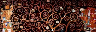Lámina Klimt - El árbol de la vida (Interpretación en negro)