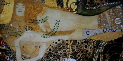 Gustav Klimt Art Print - Sea Serpents II