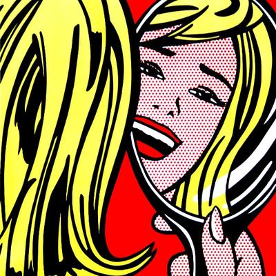 Affiche Roy Lichtenstein - Girl in Mirror