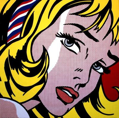 Affiche Roy Lichtenstein - Fille au ruban dans les cheveux
