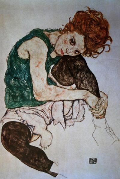 Lámina Egon Schiele - Mujer del artista