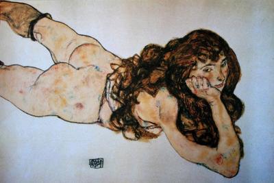 Lámina Egon Schiele - Mujer desnuda