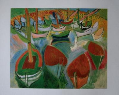 Affiche Raoul Dufy - Les bateaux à Martigues