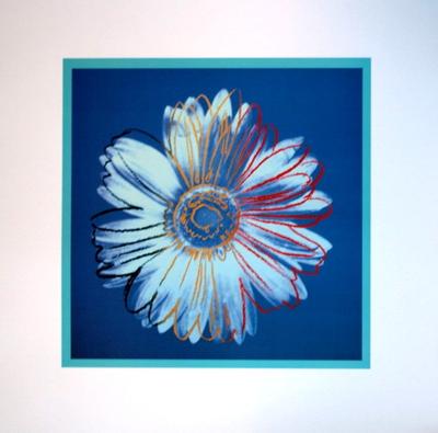 Stampa Andy Warhol - Daisy Blue on Blue