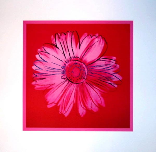 Andy Warhol Art Print - Daisy Crimson & Pink
