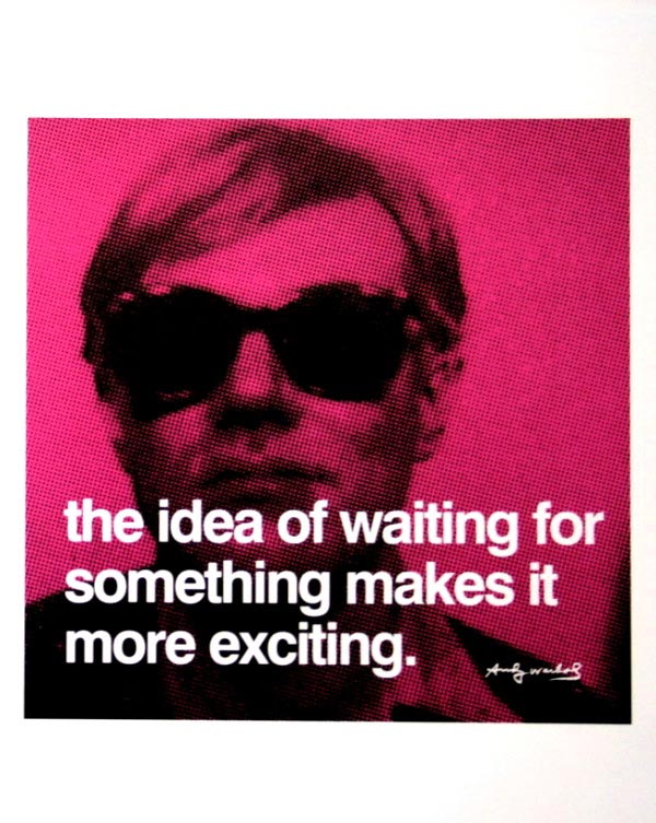 Andy Warhol Art Print - The idea of waiting ...