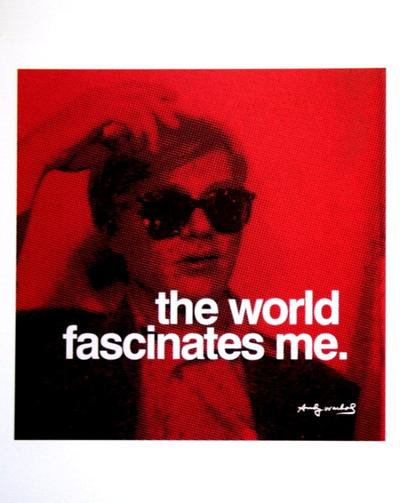 Stampa Andy Warhol - The world fascinates me