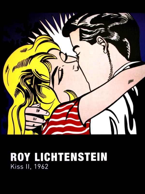 Affiche Roy Lichtenstein - Kiss II